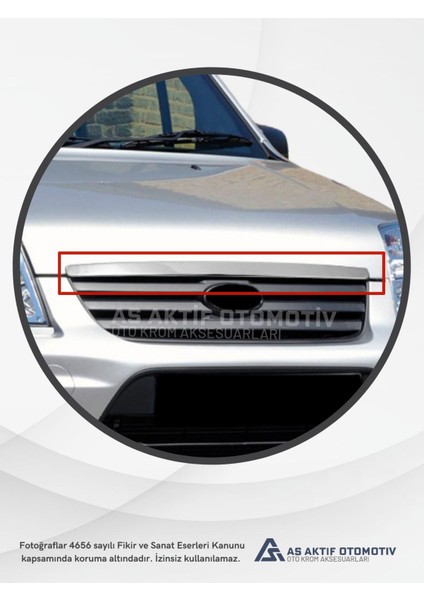 Ford Connect Panel Van/lav Kaput Çıtası 2009-2014 Krom Paslanmaz Çelik