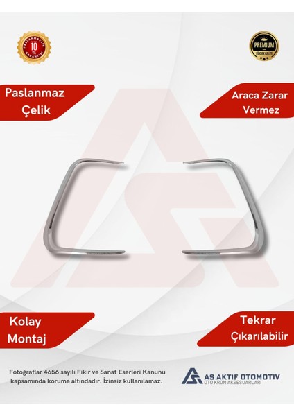 Toyota Corolla Sd Sis Farı Çerçevesi 2 Parça 2019 ve Üzeri Krom Paslanmaz Çelik fiyatları