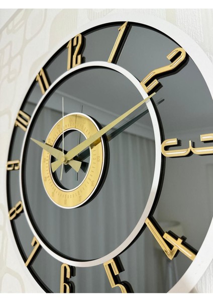 Aynalı Duvar Saati ( Gerçek Ayna) 40 cm Modern Tasarım