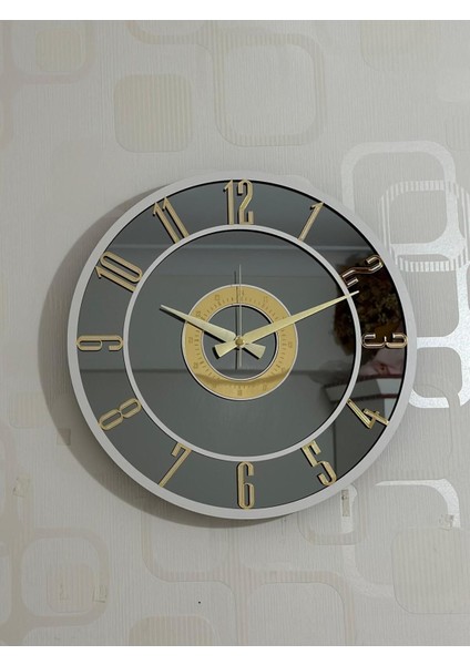 Aynalı Duvar Saati ( Gerçek Ayna) 40 cm Modern Tasarım