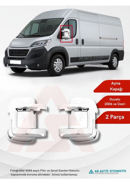 Fiat Ducato Van Ayna Kapağı 2 Parça 2006 ve Üzeri Abs Krom