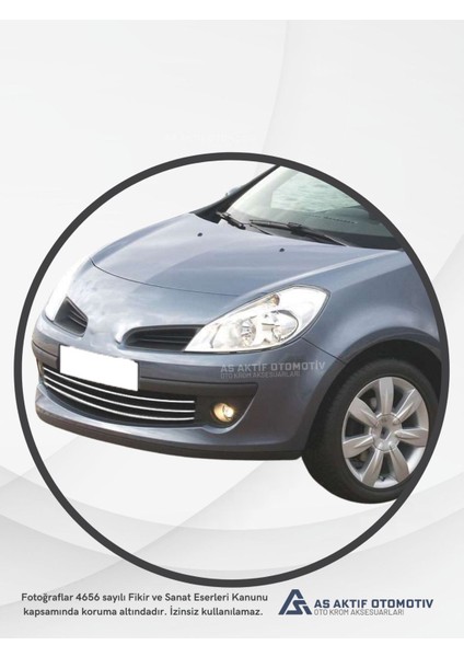 Renault Clio 3 Hb 5d Ön Tampon Çıtası 3 Parça 2009-2012 Krom Paslanmaz Çelik modelleri