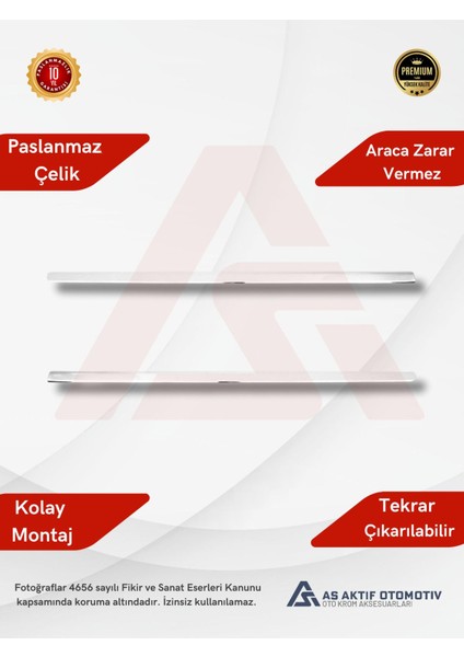 Ford Connect Panel Van/lav Sürgü Çıtası - Alt Kısım 2 Parça 2002-2014 Krom Paslanmaz Çelik fiyatları