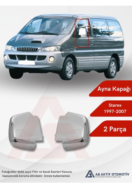 Hyundai Starex Van Ayna Kapağı 2 Parça 1997-2007 Abs Krom