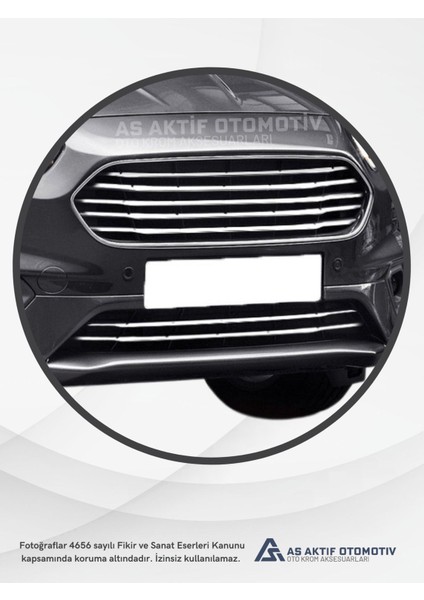 Ford Courier Van Ön Panjur (Set) 7 Parça 2018 ve Üzeri Krom Paslanmaz Çelik modelleri