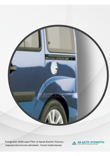 Fiat Doblo I Panel Van/lav Depo Kapağı 2000 ve Üzeri Krom Paslanmaz Çelik