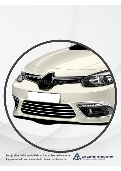 Renault Fluence Sd Ön Tampon Çıtası 4 Parça 2013-2016 Krom Paslanmaz Çelik modelleri