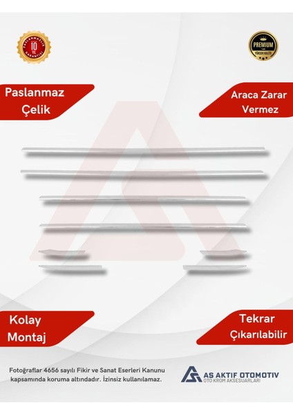 Ford Fiesta 6 Hb 5d Cam Çıtası 8 Parça 2009 ve Üzeri Krom Paslanmaz Çelik fiyatları