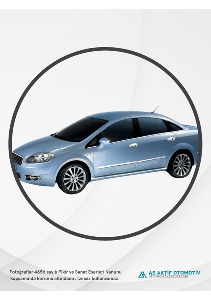 Fiat Linea Sd Kapı Eşiği 4 Parça 2007 ve Üzeri Krom Paslanmaz Çelik modelleri