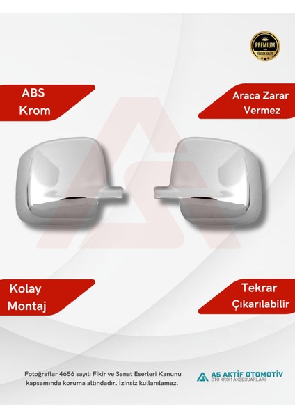 Fiat Fiorino Mini Van/mpv Ayna Kapağı 2 Parça 2007 ve Üzeri Abs Krom fiyatları