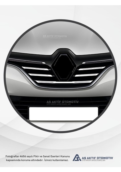 Renault Megane 4 Hb 5d/sd Ön Panjur 5 Parça 2016 ve Üzeri Krom Paslanmaz Çelik modelleri