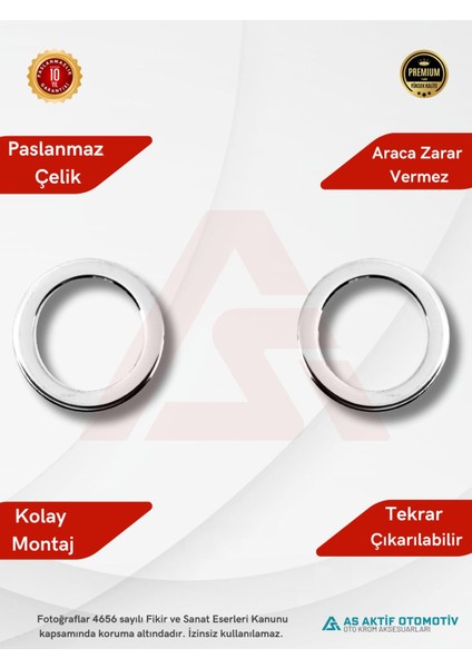 Renault Clio 4 Hb 5d/sw Sis Çerçevesi 2 Parça 2012 ve Üzeri Krom Paslanmaz Çelik fiyatları