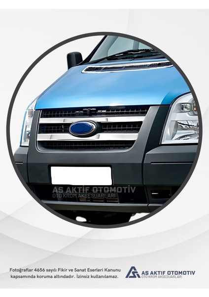 Ford Transit Van Ön Panjur 2 Parça 2003-2013 Krom Paslanmaz Çelik modelleri