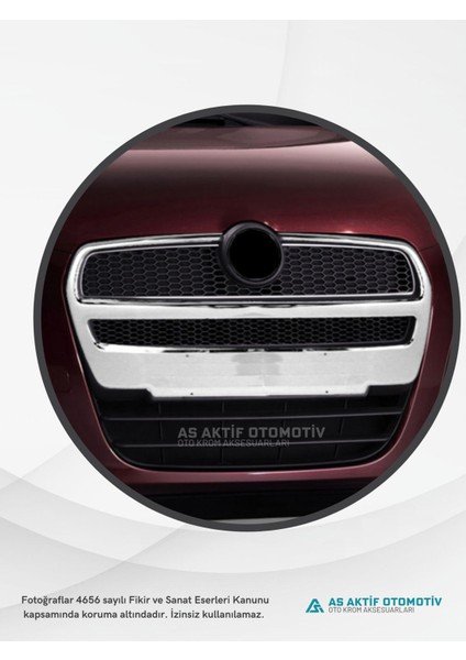 Fiat Doblo-2 Panel Van/lav Ön Panjur 2010 ve Üzeri Krom Paslanmaz Çelik modelleri