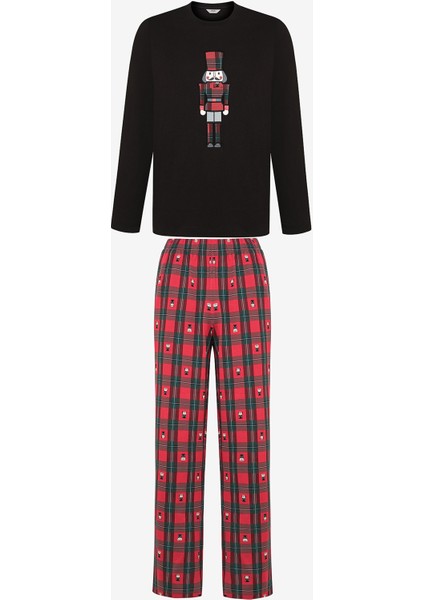 Ny Soldier Siyah Pantolon Pijama Takımı