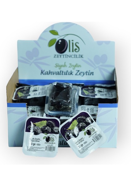 Kahvaltılık Siyah Paket Zeytin Piknik 30 gr x 27 Adet Vakumlu Ambalaj