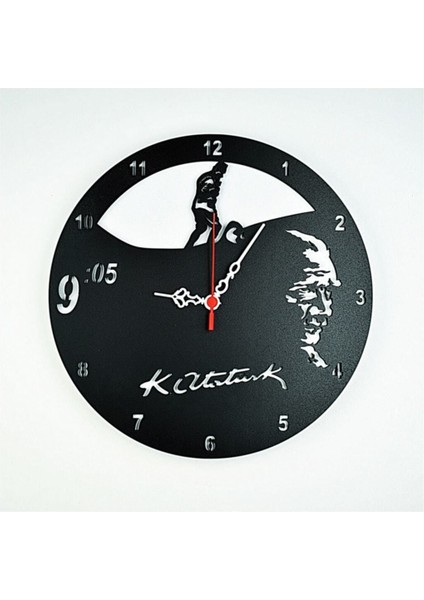 Dekoratif Duvar Saati Atatürk Kocatepe 30CM