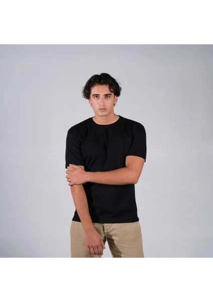 BafacoTekstil Pamuklu Erkek Basic Düz T-Shirt indirimleri