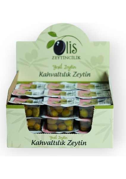 Kahvaltılık Yeşil Paket Zeytin Piknik 30 gr x 27 Adet Vakumlu Ambalaj