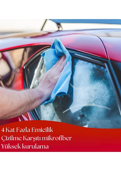 5'li Mikrofiber Oto Yıkama Seti - Kurulama Bezi,cam Bezi,oto Eldiveni,düzenleyici Çanta,oto Koku (Kırmızı) fiyatları