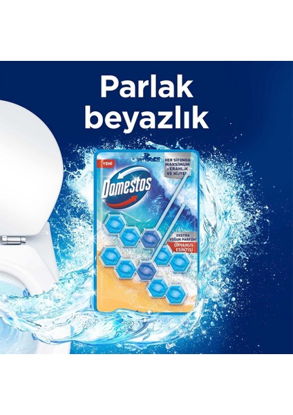 Wc Blok 5'li Güç Tuvalet Bloğu Okyanus Ferahlığı Maksimum Hijyen 100 gr x 2 Adet