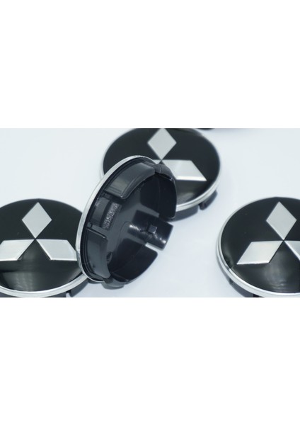 Mitsubishi Jant Göbeği Siyah Kapak Seti 60MM