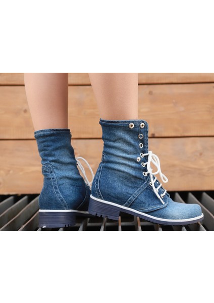 Kadın Kot Bot Rahat Bol Kalıp Terletmeyen Mevsim Botu 5031 Jeanolog