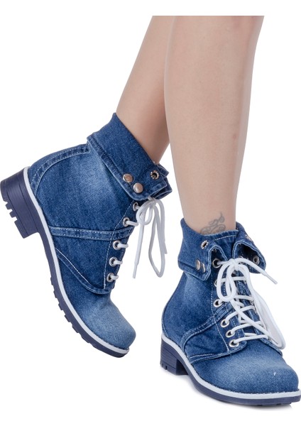 Kadın Kot Bot Rahat Bol Kalıp Terletmeyen Mevsim Botu 5031 Jeanolog modelleri