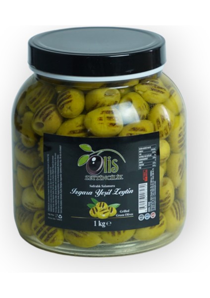 Izgara Yeşil Zeytin 4 XL 141-160 Kalibre Süzme Ağırlık 1 kg