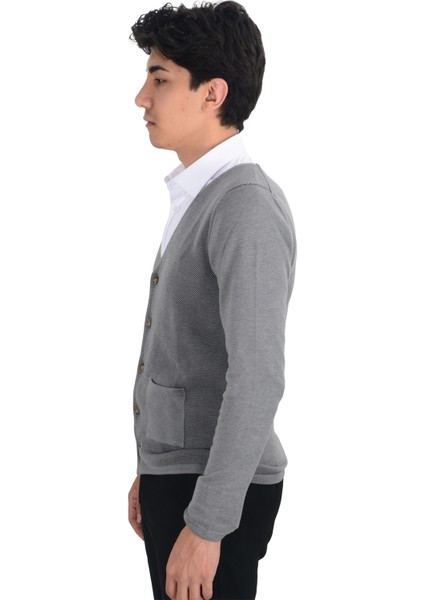 Cengiz Inler Cepli Düğmeli Erkek Triko Hırka modelleri