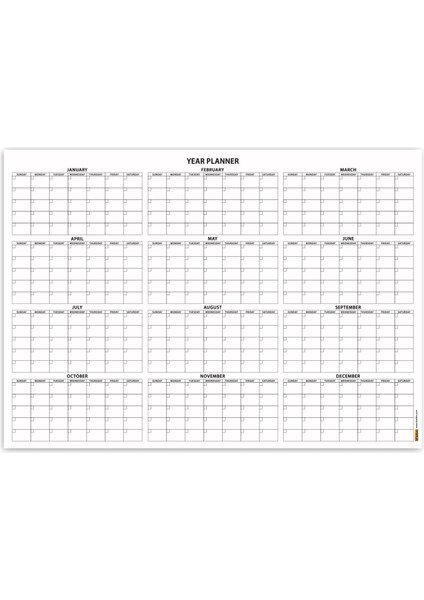 Amerikan Standardı Zamansız Yıllık Planlayıcı Takvim, Pazar Günü Başlangıçlı, Sürekli Takvim, Tarihsiz Yıllık Planlayıcı Duvar Takvimi, Zamansız Takvim fırsatları