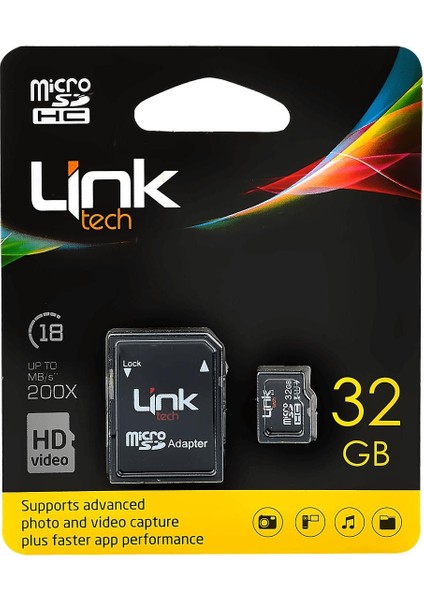 Linktech M105 Micro Sd Adaptörlü 32GB Hafıza Kartı