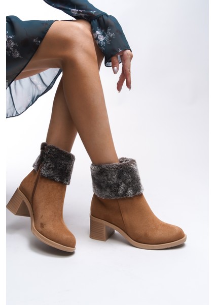 Rielradh Kadın Kürk Detaylı Topuklu Bot 0012501 fiyatları