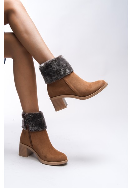 Rielradh Kadın Kürk Detaylı Topuklu Bot 0012501 fırsatları