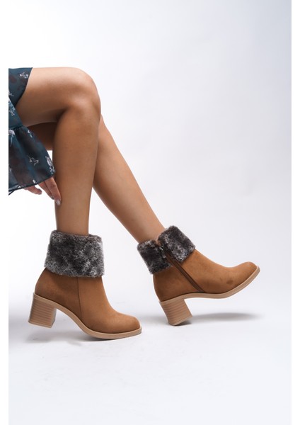 Rielradh Kadın Kürk Detaylı Topuklu Bot 0012501 indirimleri