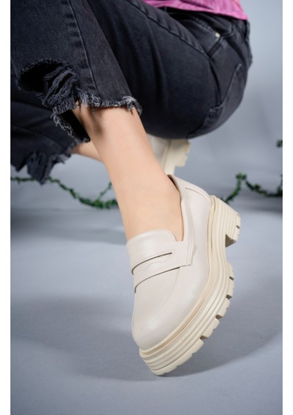 Kadın Günlük Loafer Ayakkabı Düz Taban Vegan Deri Konforlu Tasarım 0012920 indirimleri