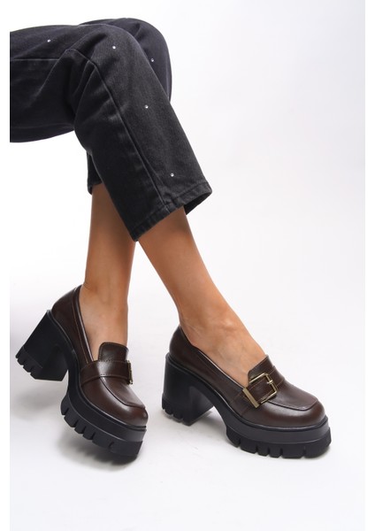 Taryndilwen Kadın Tokalı Topuklu Loafer 00121009 fiyatları