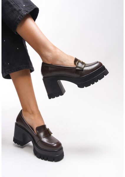 Taryndilwen Kadın Tokalı Topuklu Loafer 00121009 modelleri