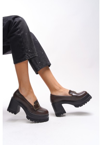 Taryndilwen Kadın Tokalı Topuklu Loafer 00121009 indirimleri