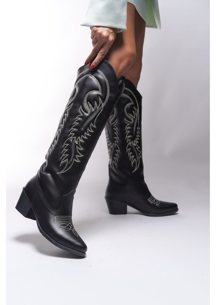 Zreidira Kadın Nakışlı Western Çizme 001290 modelleri