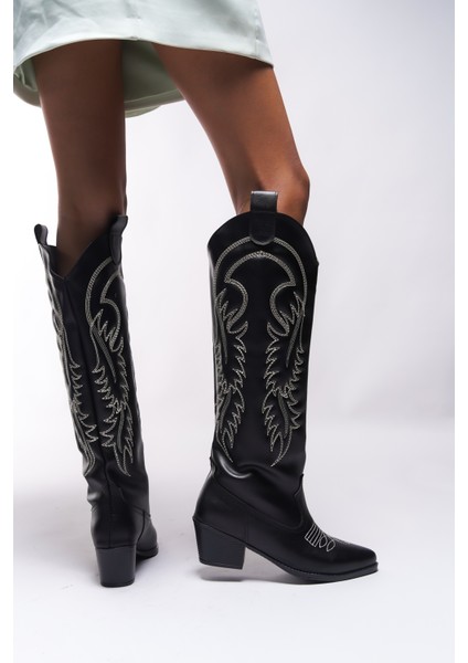 Zreidira Kadın Nakışlı Western Çizme 001290 indirimleri