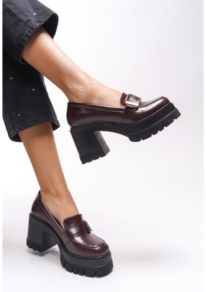 Taryndilwen Kadın Tokalı Topuklu Loafer 00121009 modelleri