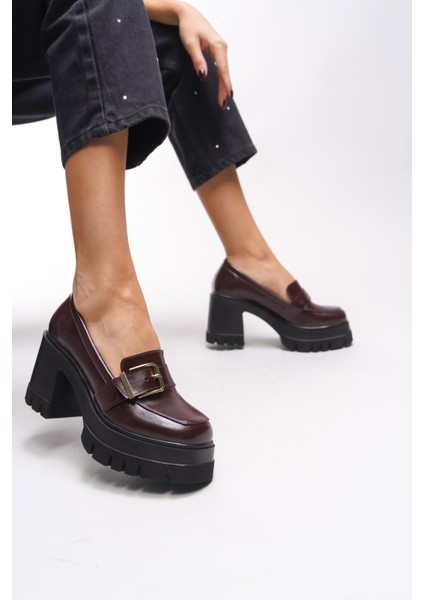 Taryndilwen Kadın Tokalı Topuklu Loafer 00121009 fırsatları