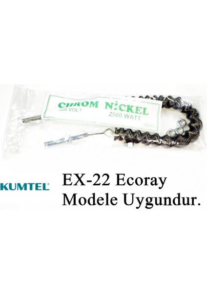 Kumtel Ex-22 Ecoray 2200W Modele Uyumlu 2500W Infrared Soba Isıtıcı Rezistans Teli (Yatay)