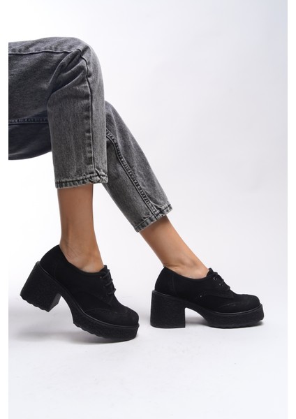 Ghinziss Kadın Topuklu Bağcıklı Loafer 00121570 indirimleri