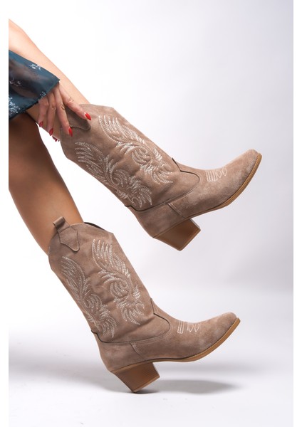 Ihiovana Kadın Nakışlı Western Çizme - 001288 modelleri