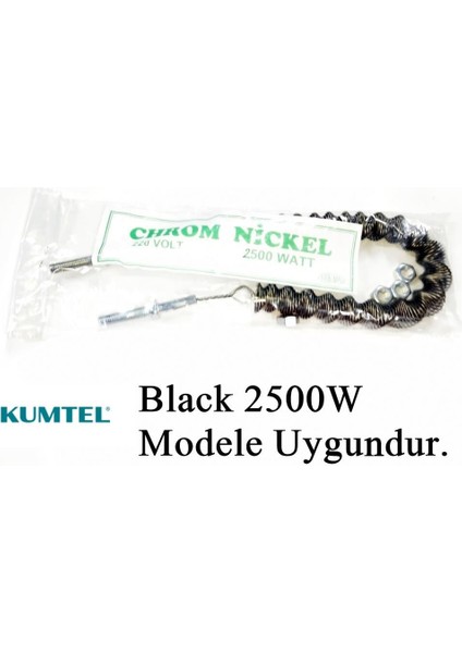 Kumtel Black 2500W Modele Uyumlu 2500W Infrared Soba Isıtıcı Rezistans Teli (Yatay) fiyatları