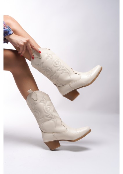 Beicilia Kadın Nakışlı Western Çizme 001288 fiyatları