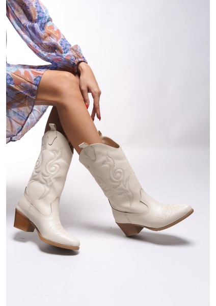 Beicilia Kadın Nakışlı Western Çizme 001288 modelleri