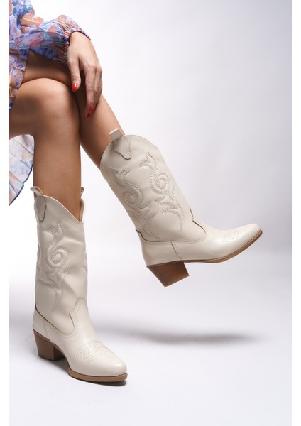Beicilia Kadın Nakışlı Western Çizme 001288 indirimleri